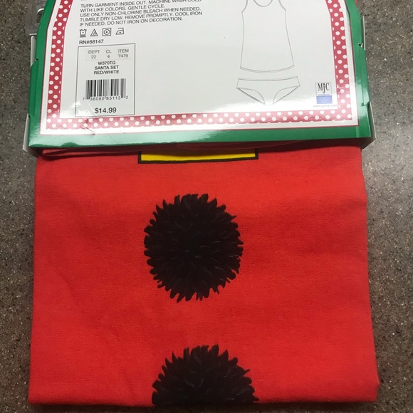 🆕  “Santa” 2 Piece Tank & Hipster Set - Picture 4 of 6